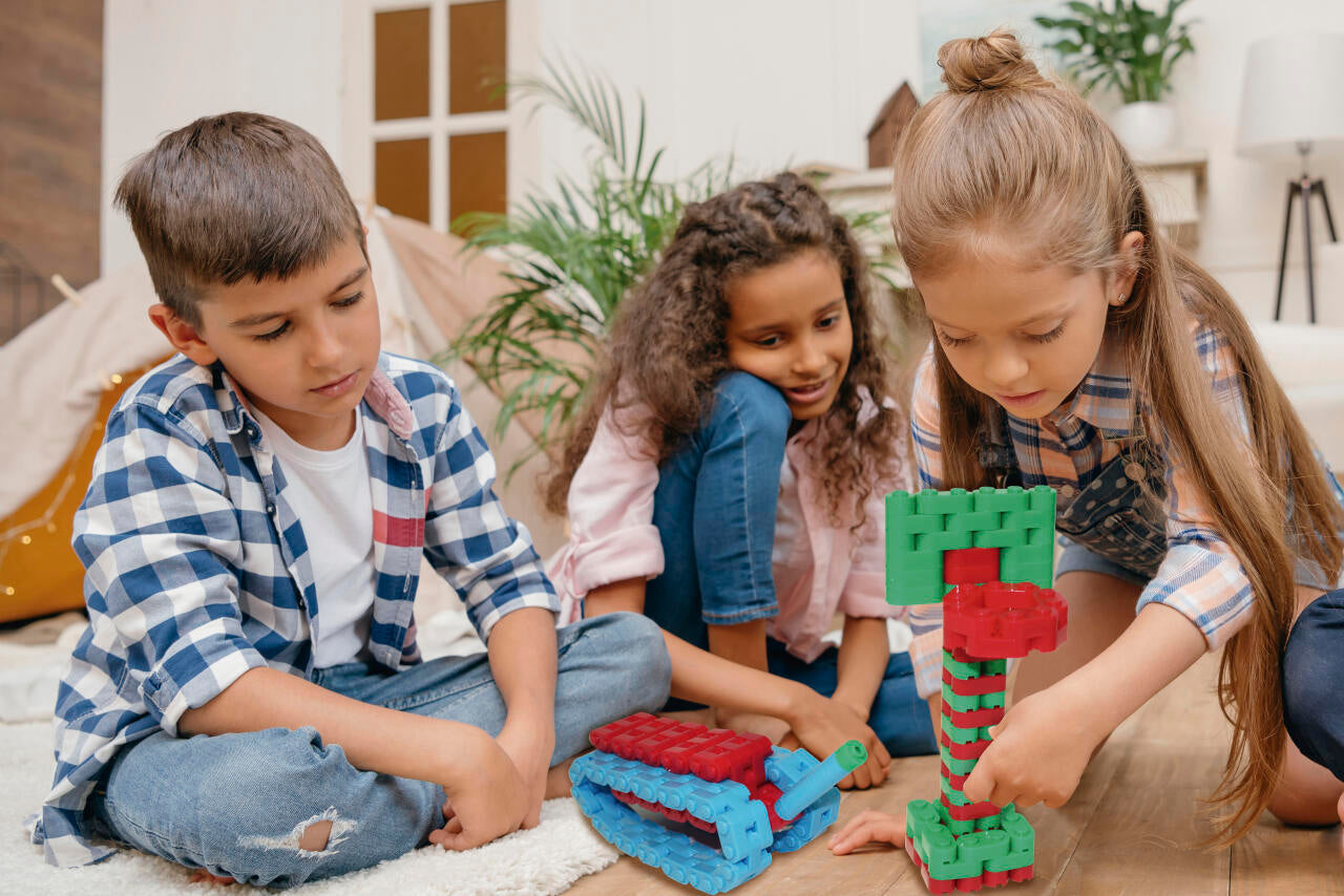Juguete de bloques flexibles para construcción didáctica