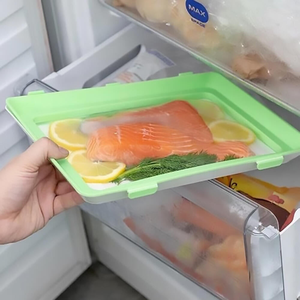 Pack 6 Bandejas De envasado Semi Vacío Apilable Conservación De Alimentos