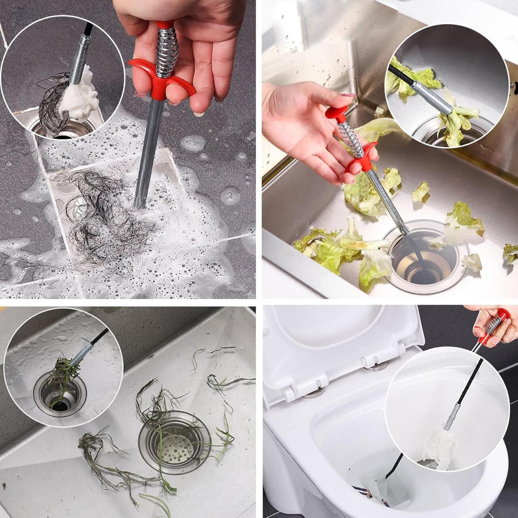 Desatascador de tuberías con garras